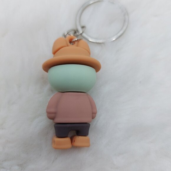 2/$19 Labubu blue with hat and scarf keychain - Picture 2 of 6